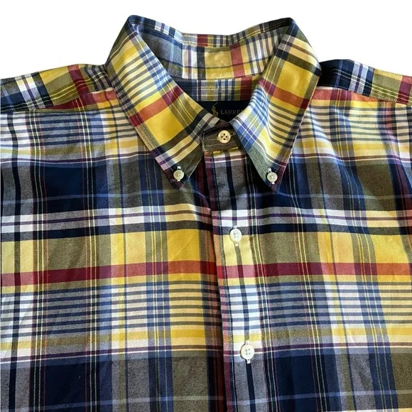 Ralph Lauren Yellow and Blue Casual Button Down Shirt - Picture 5 of 9